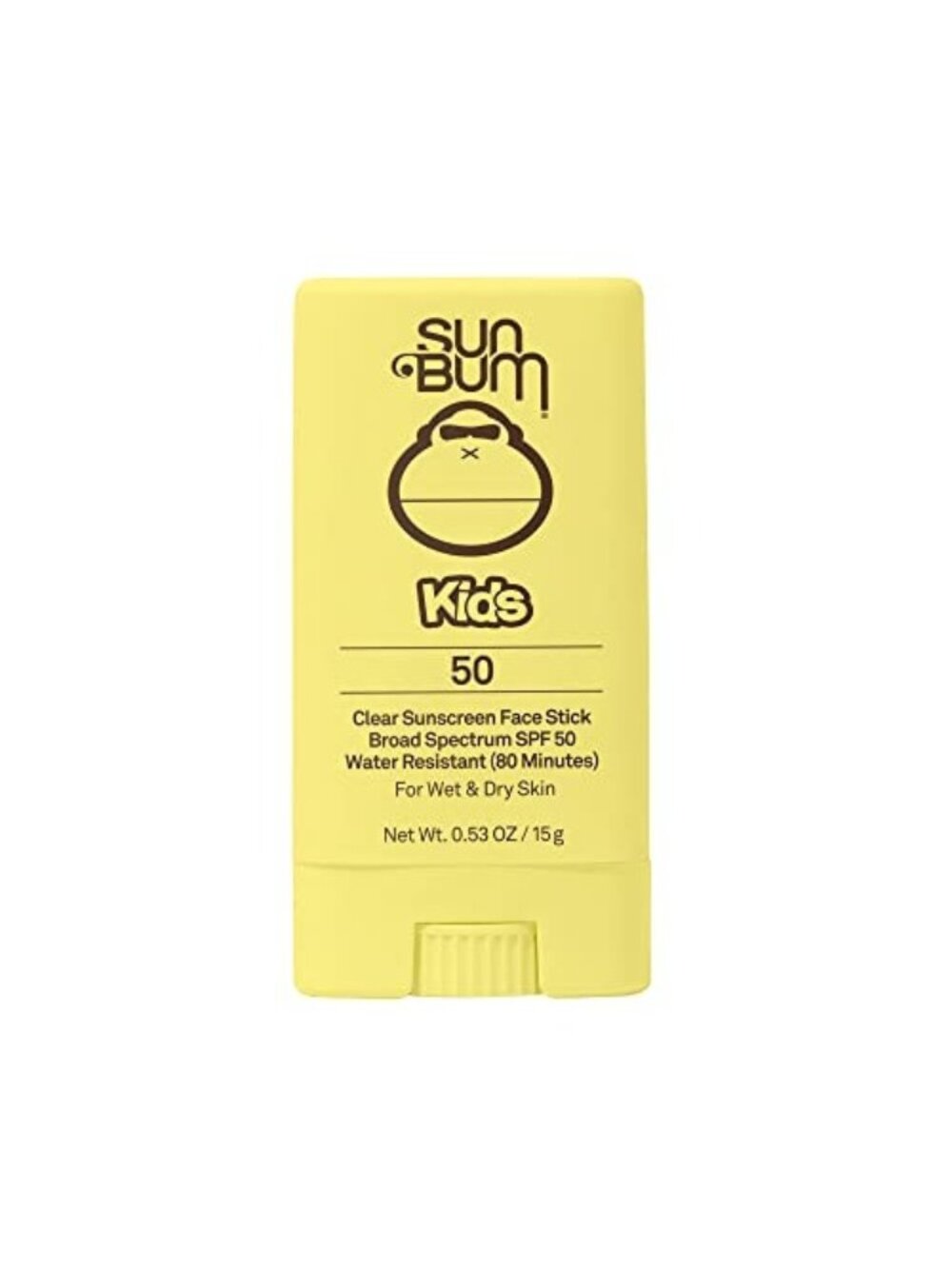 Sun Bum Kids SPF 50 Clear Sunscreen Face Stick Broad Spectrum & Water Resistant